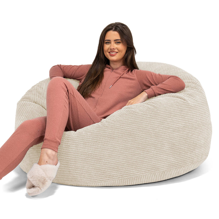 Puff Gigante Sofá 'Mamut' - Pompón Crema 01