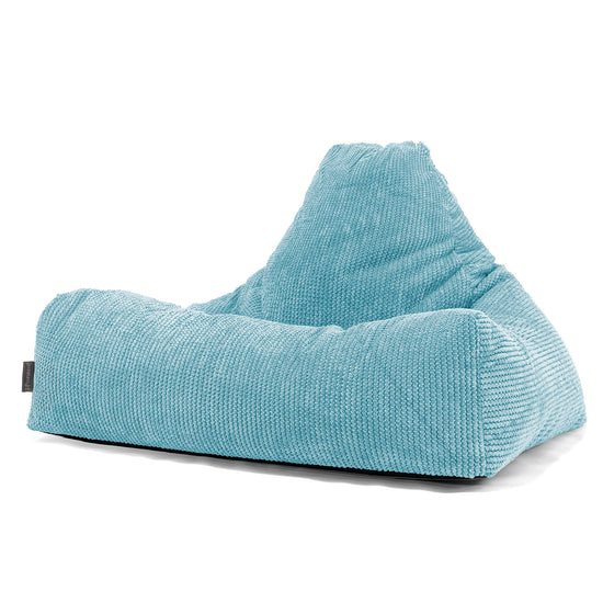 Puff Pera 'Relajarse' - Pompón Egeo Azul 01