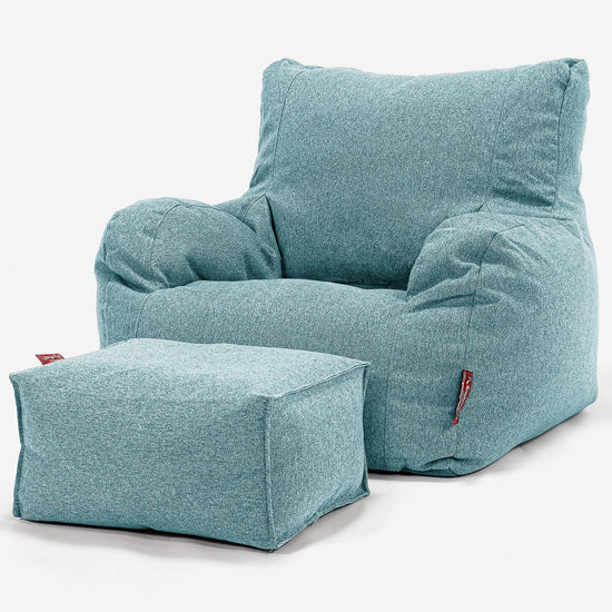 Puff Sillón - Lana de Interalli Agua 02