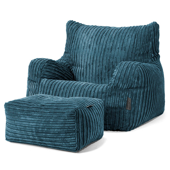 Puff Sillón Josephine - Pana Clásica Azul marino 02