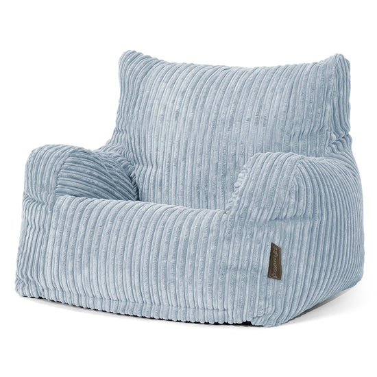 Puff Sillón Josephine - Pana Clásica Bebé Azul 01