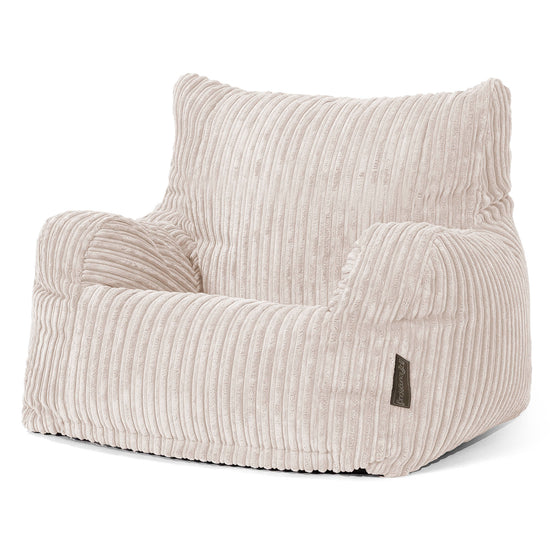 Puff Sillón Josephine - Pana Clásica Marfil 01