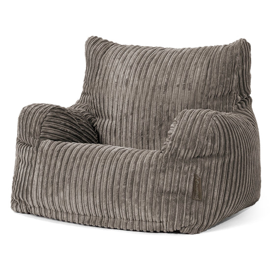 Puff Sillón Josephine - Pana Clásica Grafito 01