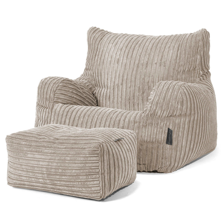 Puff Sillón Josephine - Pana Clásica Visón 02
