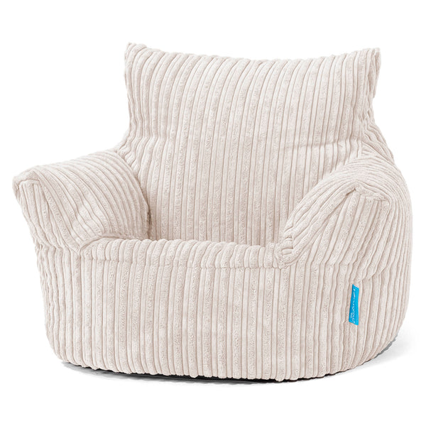 Puff Sillón para niños 1-3 años - Pana Clásica Marfil 01