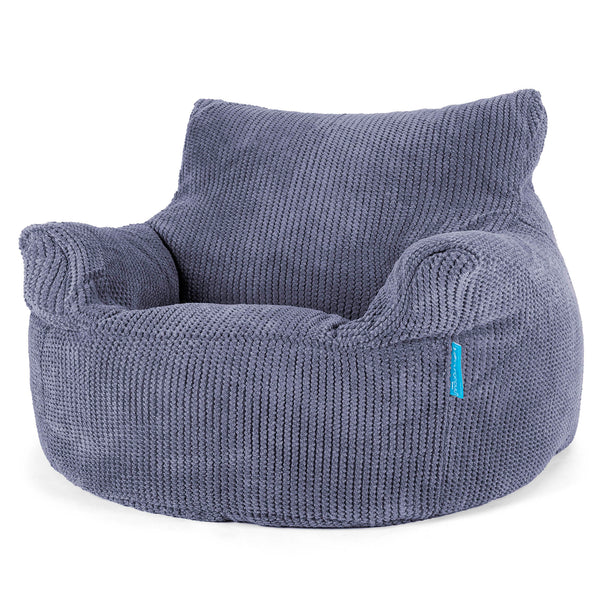 Puff Sillón para niños 3-8 años - Pompón Morado 01