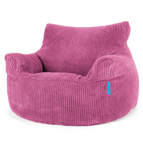 Puff Sillón para niños 3-8 años - Pompón Rosa 01