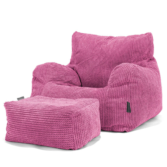 Puff Sillón - Pompón Rosa 02
