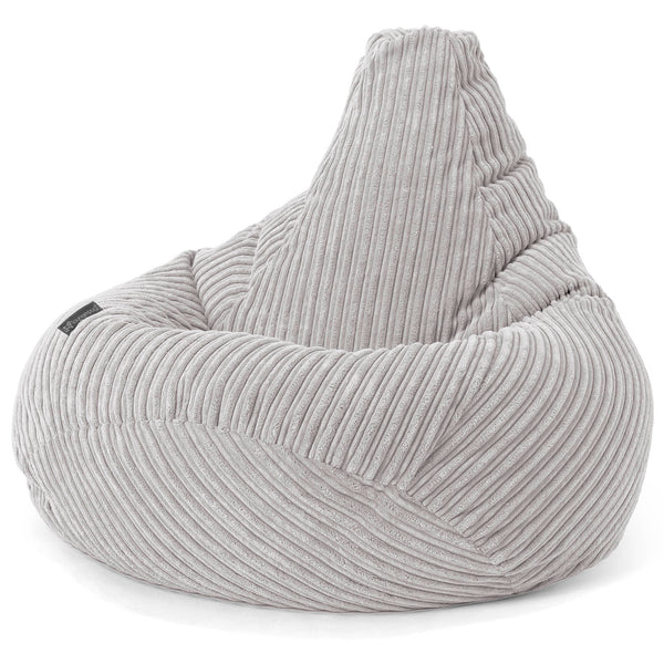 Silla De Juego Puf - Pana Clásica Gris Plata 01