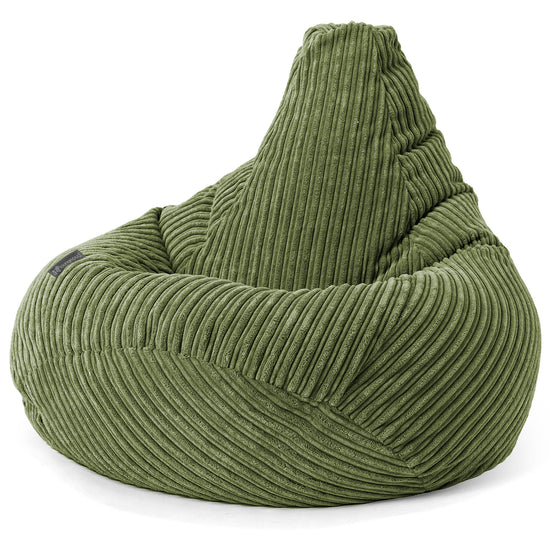 Silla De Juego Puf - Pana Clásica Bosque Verde 02