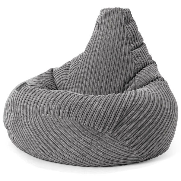 Silla De Juego Puf - Pana Clásica Pizarra Gris 01