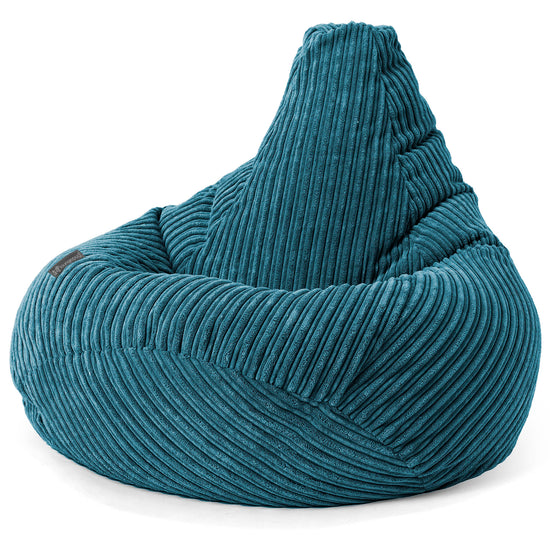 Silla De Juego Puf - Pana Clásica Turquesa 02