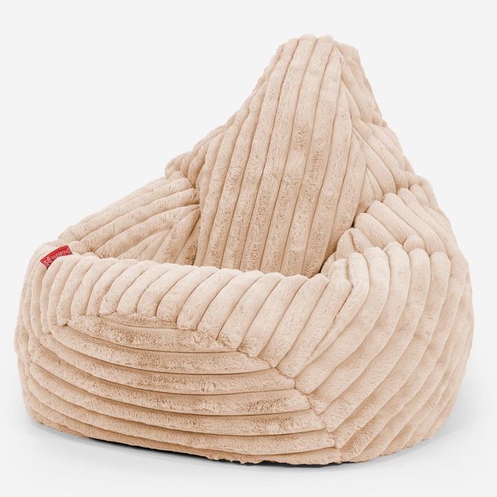 Silla De Juego Puf - Pana de Felpa Ultra Durazno 02