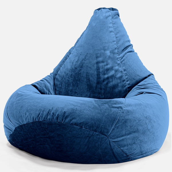 Silla De Juego Puf - Terciopelo Azul Marino 01