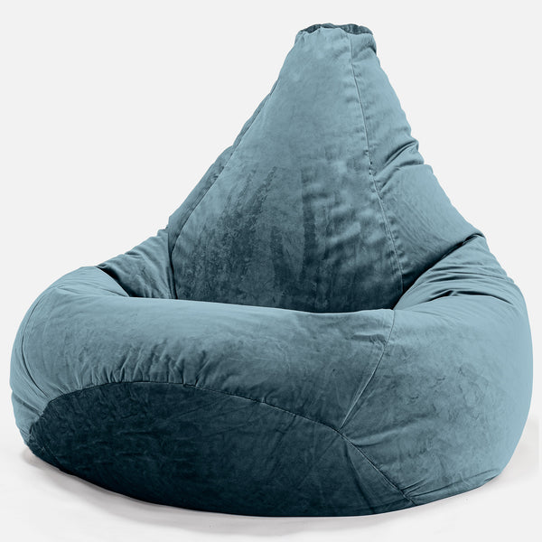 Silla De Juego Puf - Terciopelo Turquesa 01