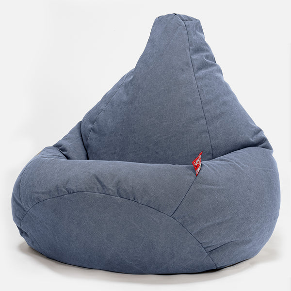 Silla De Juego Puf - Vaquero Desgastado Azul Marino 01