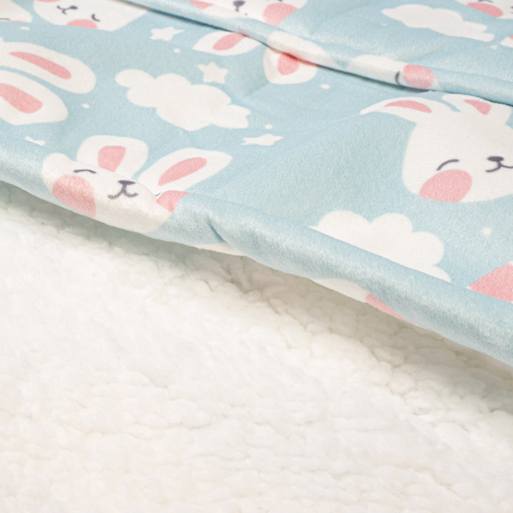 Sudadera Tipo Manta con Capucha Extragrande para Niños - Tela Minky Lisa Conejo 06