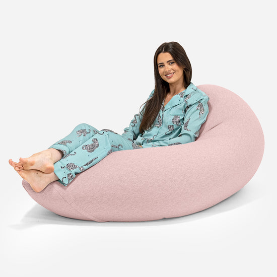 Puf Grande XL - Algodón Elástico Bebé Rosa 02